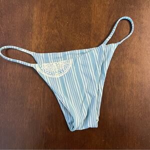 San Lorenzo Blue String Bikini Designer Swim Small